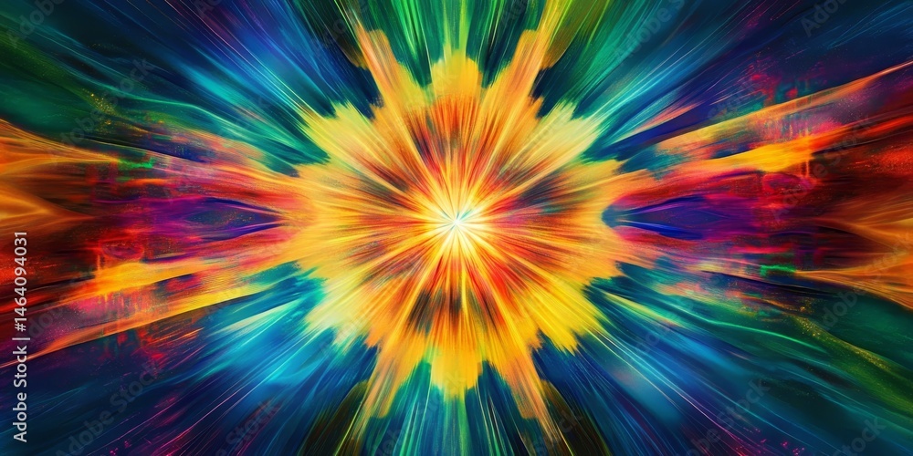 Obraz premium Cosmic Bloom Radiating Abstract Art