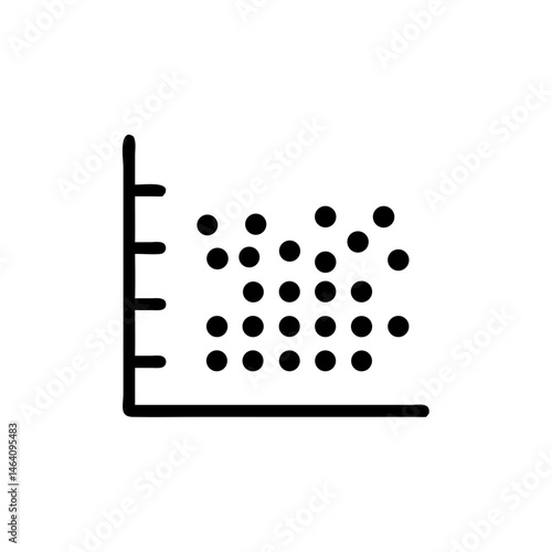 Scatter plot graph symbolizing data distribution analysis  
