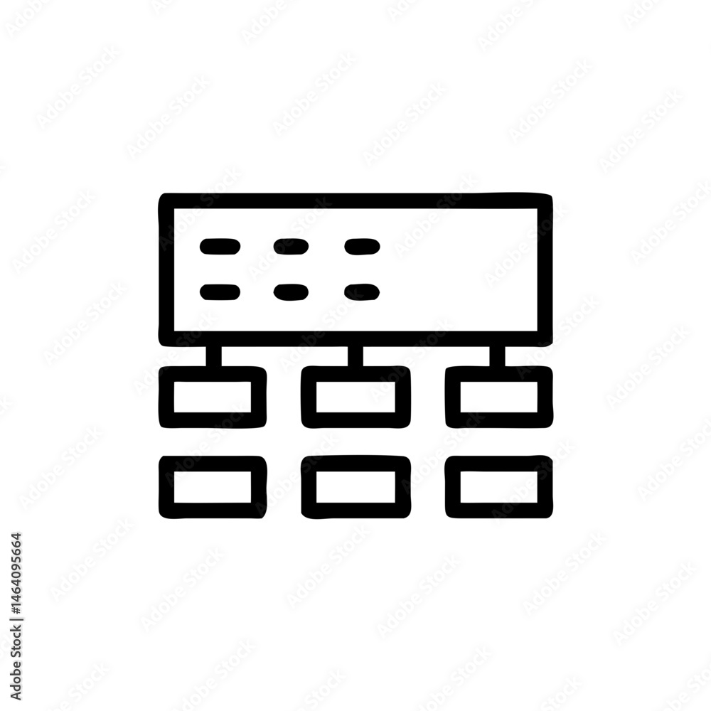 structured data table icon, flowchart diagram outline in minimalist black and white style structured data table icon, flowchart diagram outline in minimalist black and white style