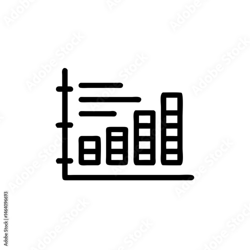 dependent data chart, Bar graph illustration depicting data trends in business  