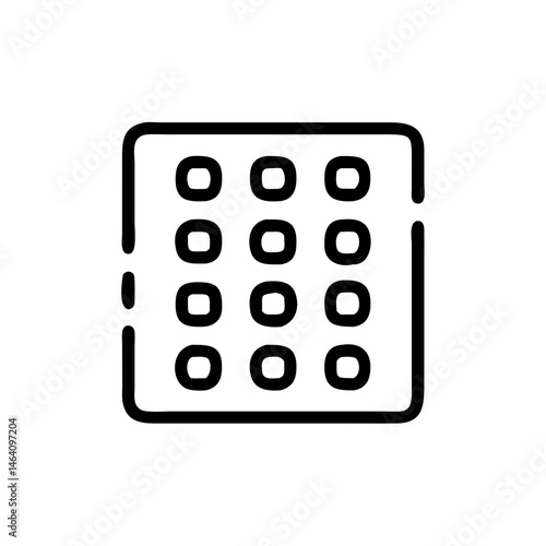numeric data Icon of a Grid Layout  