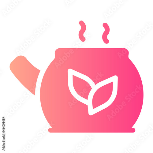 herbal tea gradient icon