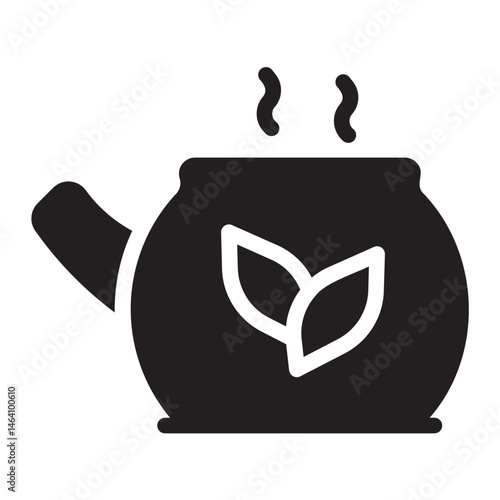 herbal tea glyph icon