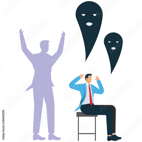 Concept of panic attacks, fear, phobias