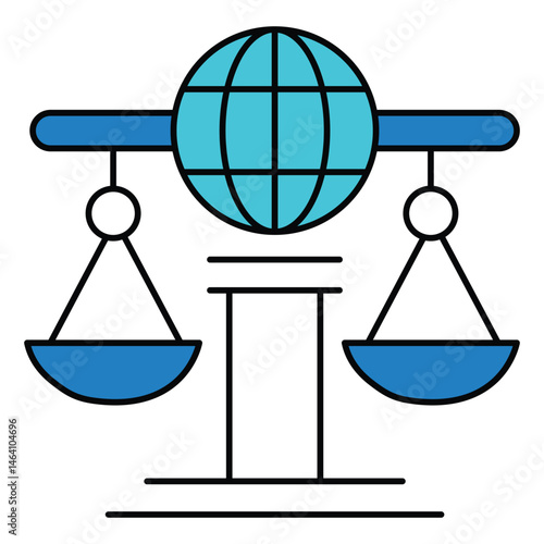 Treaty and International Law vector Icon design Concept