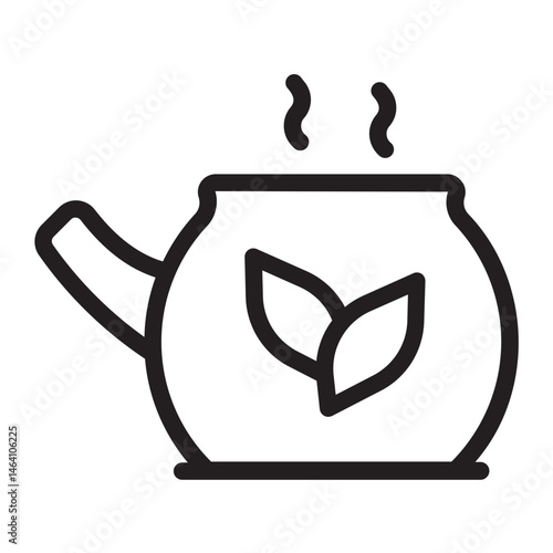 herbal tea line icon
