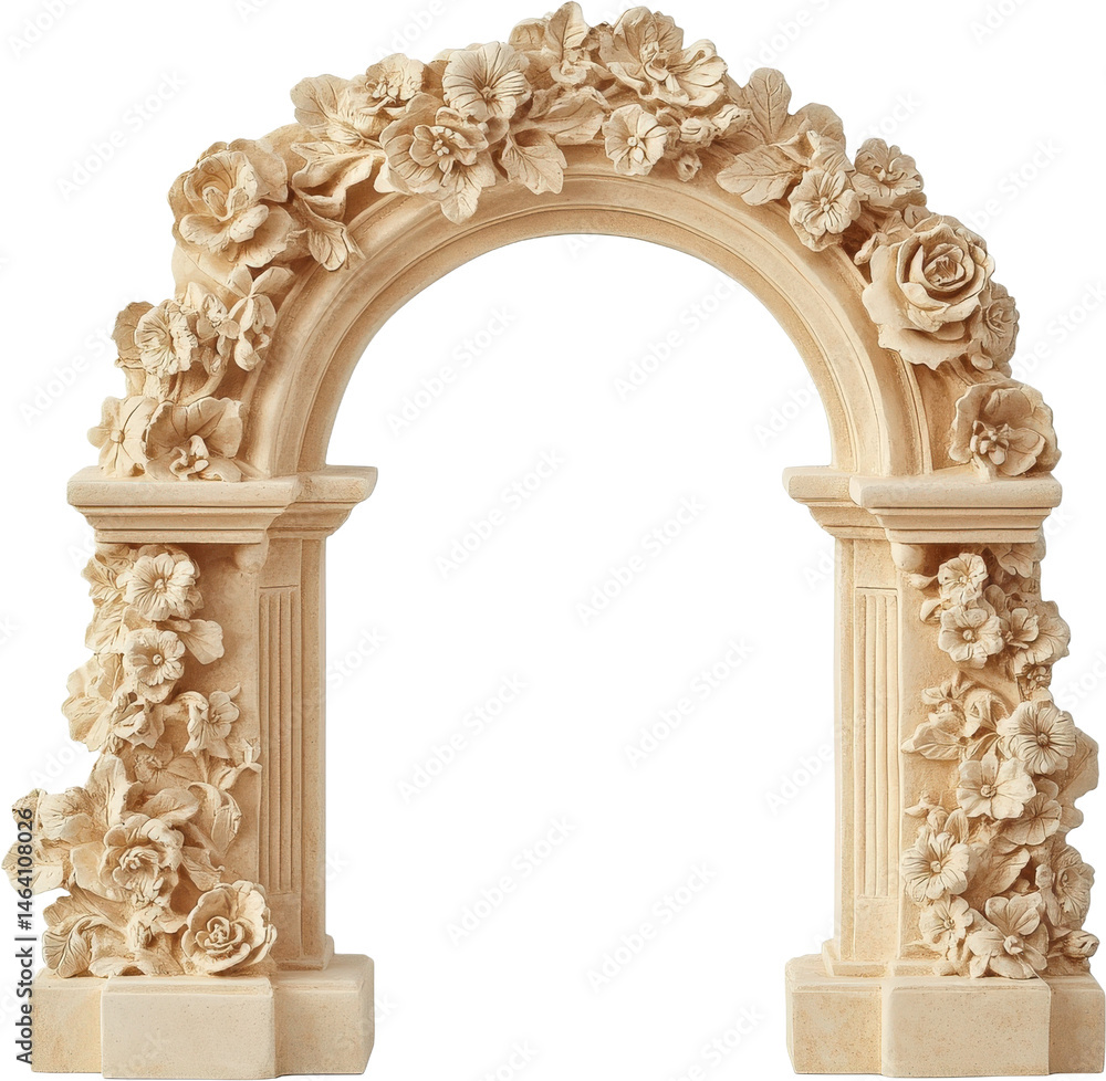 Naklejka premium Ornamental Floral Archway Decoration