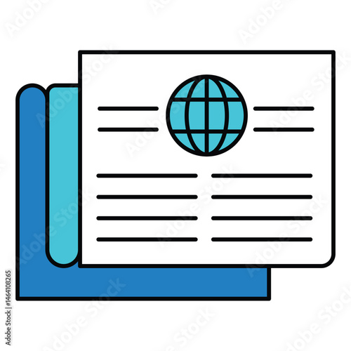 News Reporting and Legal Framework vector Icon design