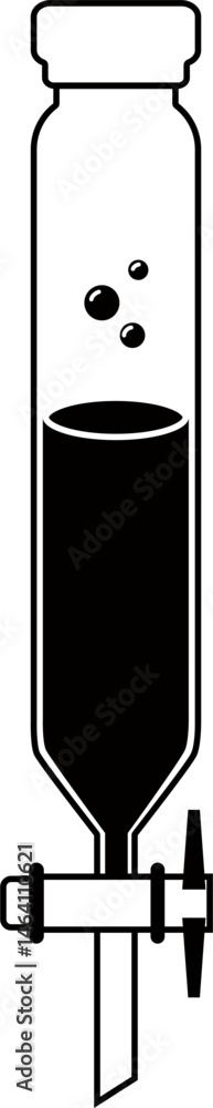 Dropping Funnel Laboratory Glassware Vector Illustration Dropping Funnel Laboratory Glassware Vector Illustration