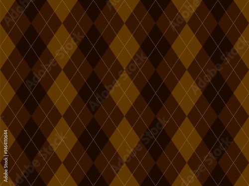 Elegant brown argyle pattern background.  Perfect for website banners, textile designs, or adding a touch of sophisticated texture to your projects.  This seamless design offers a rich, classic feel.