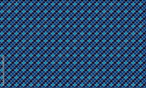 Abstract seamless pattern of overlapping scales in shades of blue.  Perfect for backgrounds, textures, website design, or any project needing a sophisticated, geometric feel.