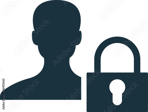 User security showing protecting privacy and padlock
