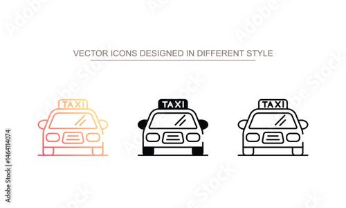 Cab icon design with white background stock illustration