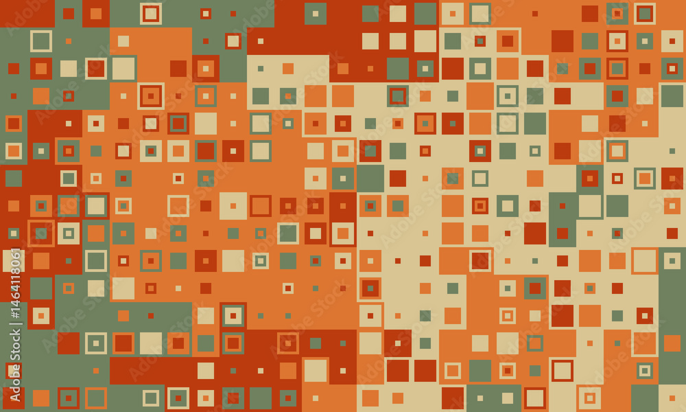Abstract geometric pattern with warmtoned squares, ideal for backgrounds, textures, or modern design projects. Evokes feelings of warmth, energy, and complexity. Abstract geometric pattern with warmtoned squares, ideal for backgrounds, textures, or modern design projects. Evokes feelings of warmth, energy, and complexity.