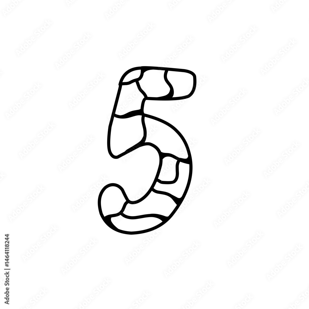 Fototapeta premium number mosaic stain icon