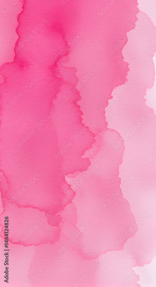 Vibrant Pink Watercolor Wash on Paper Texture Background