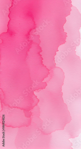 Obraz na płótnie Vibrant Pink Watercolor Wash on Paper Texture Background w salonie