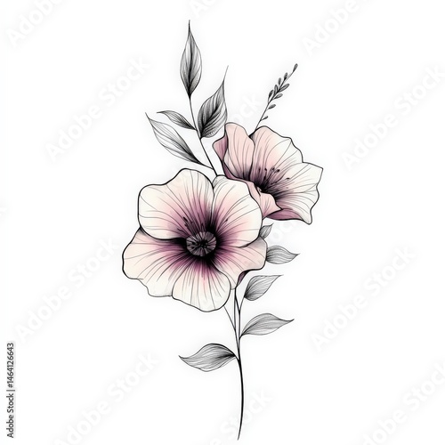 flower, floral, vector, nature, pattern, illustration, flowers, plant, leaf, design, spring, decoration, pink, bouquet, summer, art, blossom, card, beauty, flora, garden, element, frame, wallpaper