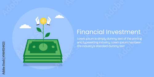 Nurture investments, grows into profitable business return, money and finance concept.