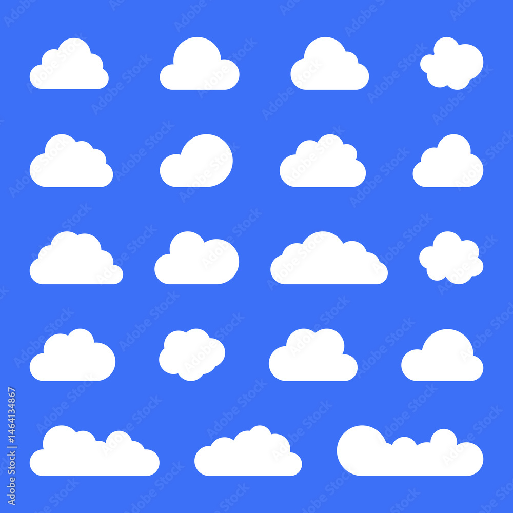 Cloud icon. Storage solution UI, web element, networking, databases, software sign, cloud and meteorology symbol concept. Cloud icon. Storage solution UI, web element, networking, databases, software sign, cloud and meteorology symbol concept.