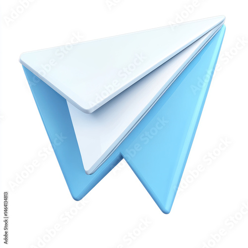 blue envelope isolated on white