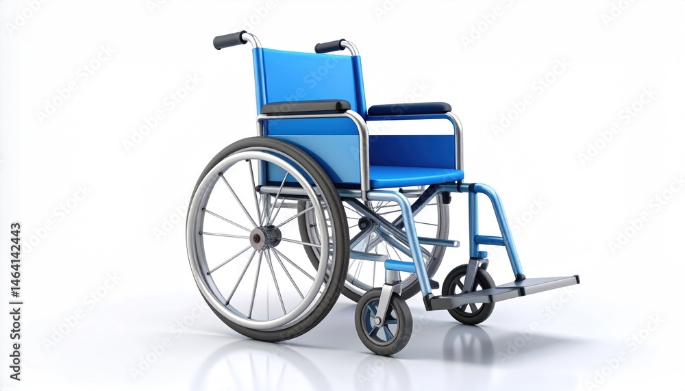 Fototapeta premium Blue Wheelchair Illustration