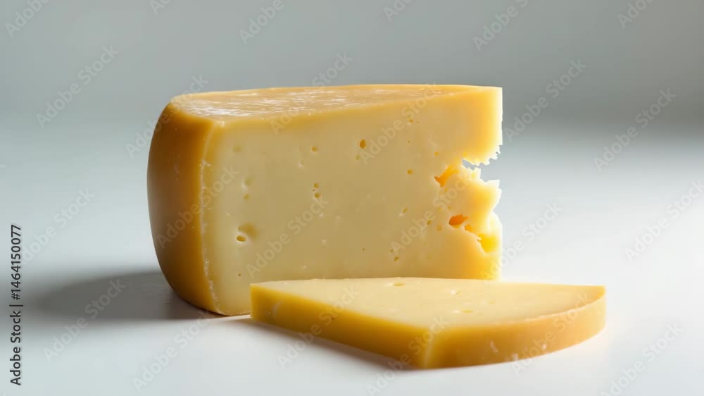 Close-up of Hard Cheese against a white background. Close-up of Hard Cheese against a white background.
