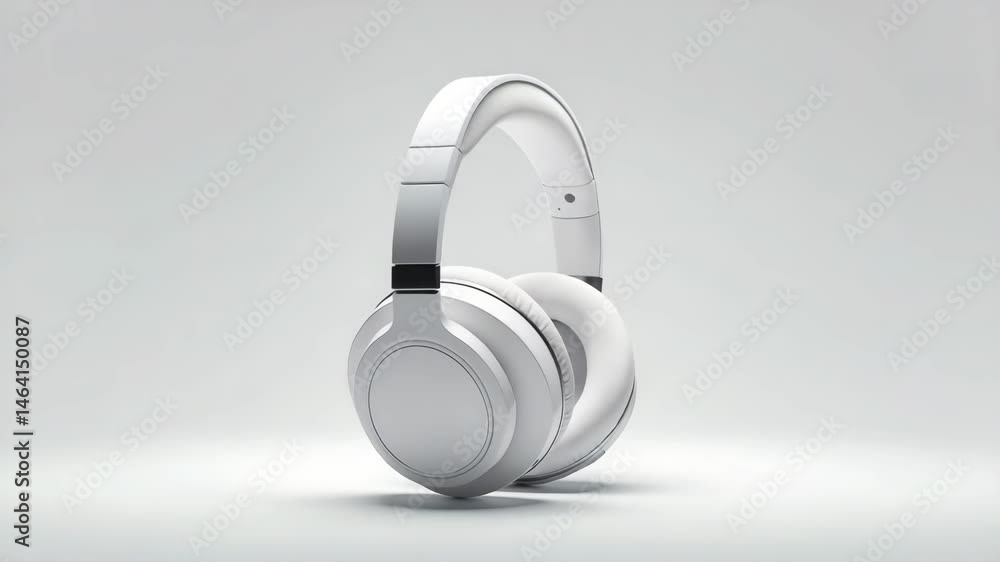 Wireless headphones isolated against the background, viewed from the front. Wireless headphones isolated against the background, viewed from the front.