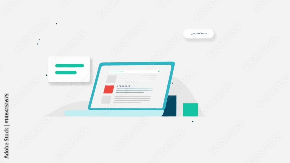 Flat 2D animation of dashboard charts and documents showing analytics and performance metrics in a business setting. Flat 2D animation of dashboard charts and documents showing analytics and performance metrics in a business setting.