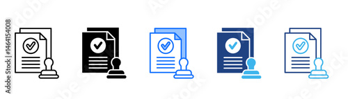 Licensing Icon Set With Multiple Style Collection 