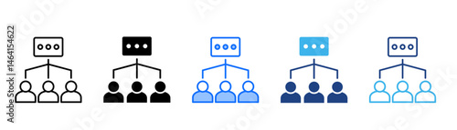 Classification Icon Set With Multiple Style Collection 