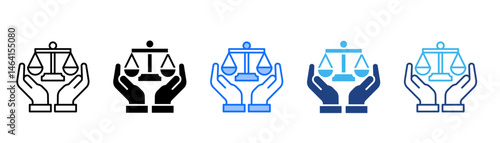 Human Rights Icon Set With Multiple Style Collection 