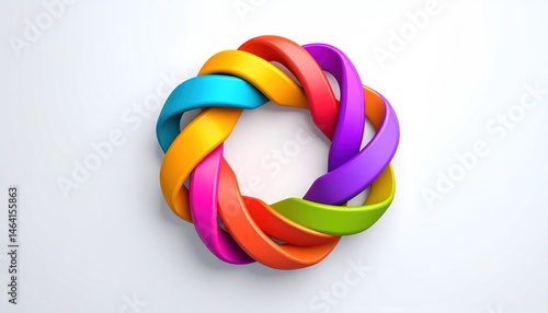 Wallpaper Mural Colorful Knot Ring Abstract Illustration Torontodigital.ca