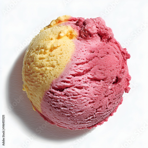 Obraz na płótnie Delicious TwoTone Ice Cream Scoop transparent background w salonie