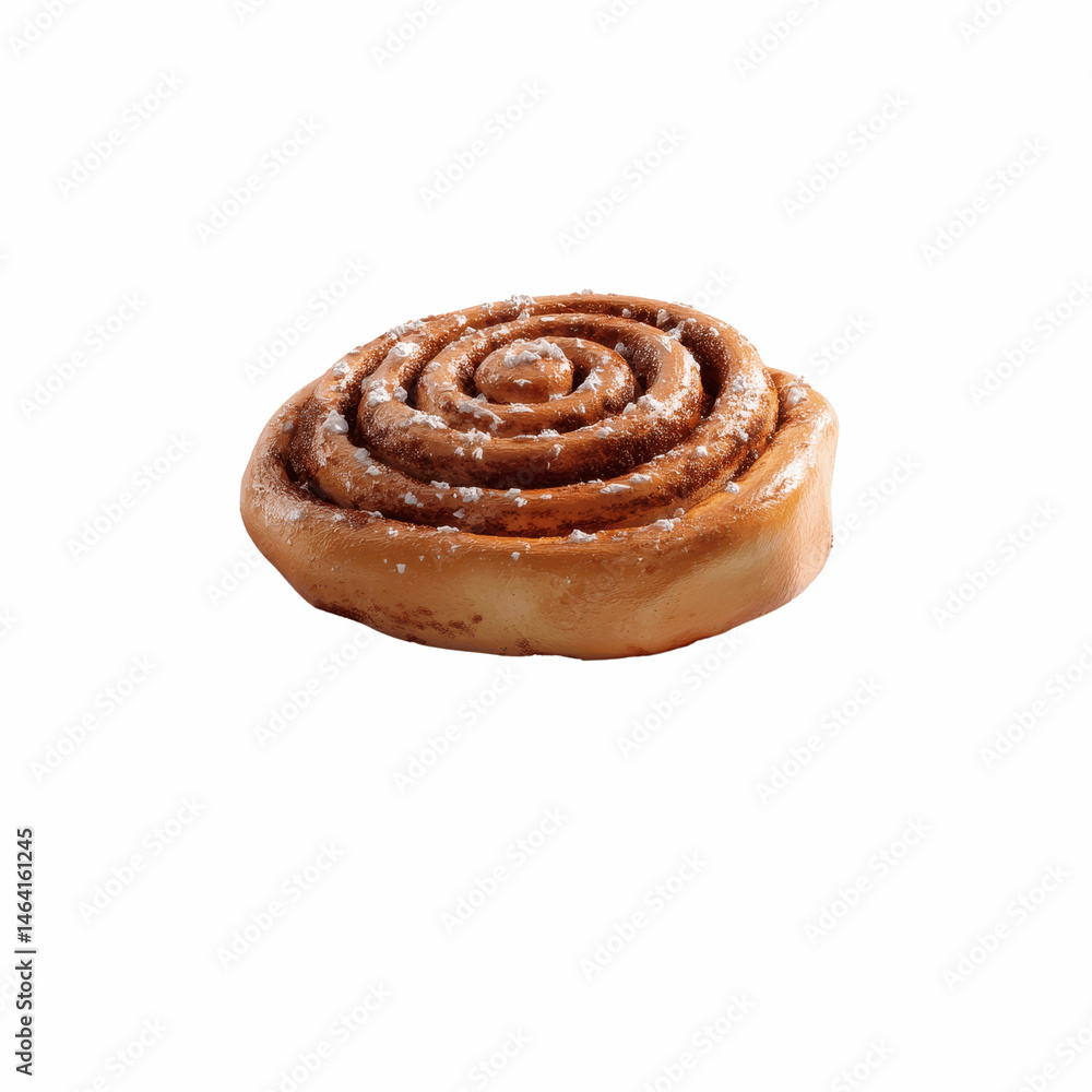 Fototapeta premium Delicious Cinnamon Roll Pastry with Icing Sugar