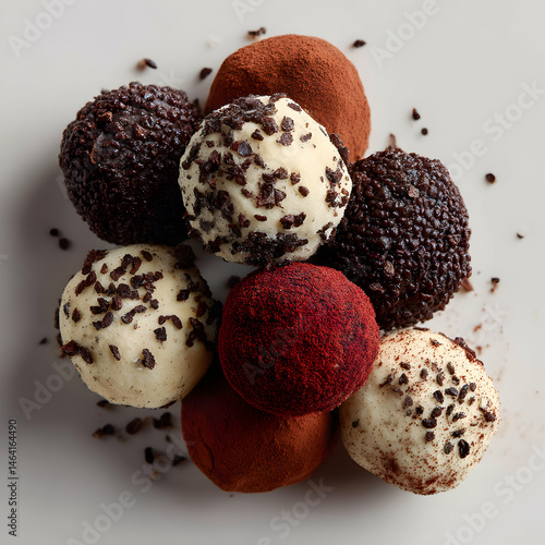 Obraz na płótnie Delicious Chocolate Truffles A Sweet Treat for Any Occasion transparent background w salonie