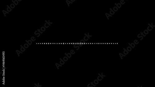 Audio sound waveform animation, Animated sound waveform spectrum with transparent background, equalizer on black png background, Music Sound wave animation.