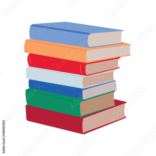 A stack of colorful books, perfect for reading and learning.