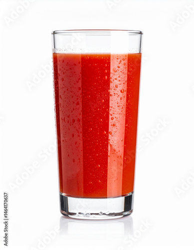 Wallpaper Mural Glass of tomato juice with water drops isolated on white background Torontodigital.ca