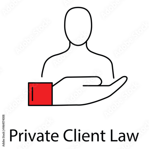 Legal Services Icon for Private Client Law vector design