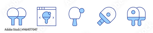 onlineshop, tabletennis, pingpong. Tennis Icon vector illustration. Line Duotone style. Editable stroke