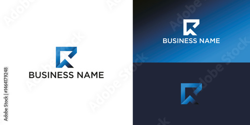 Modern, Abstract Logo Design with initial letter R