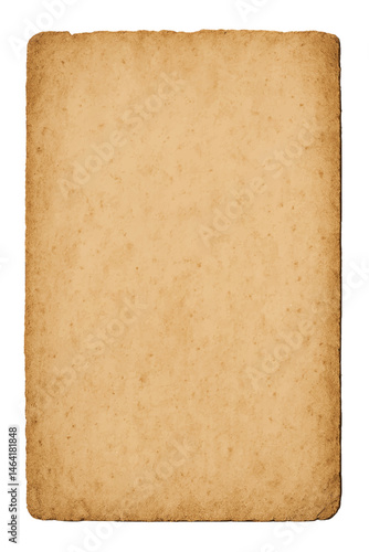 old paper isolated on white background, vintage letter papper on white 
