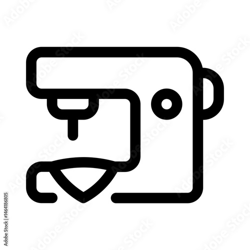 sewing machine icon with line style, perfect for user interface projects