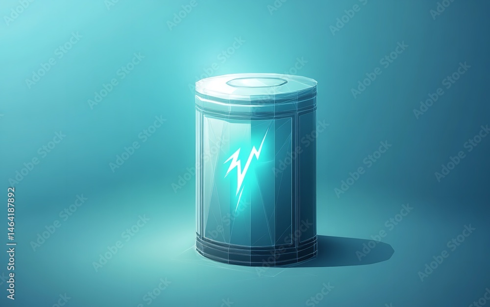 Futuristic Energy Cell Power Storage Battery Tech Clean Energy Sustainable Power Green Technology
