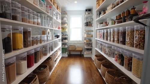 Wallpaper Mural Organized pantry with bright, clean lines Torontodigital.ca