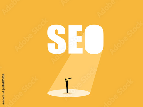 SEO ,Businessman in the Search Engine Optimization area