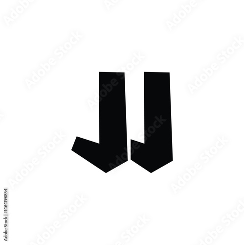 Free Download JJ monogram logo design letter text name symbol monochrome logotype alphabet character simple logo - GFXLoad
