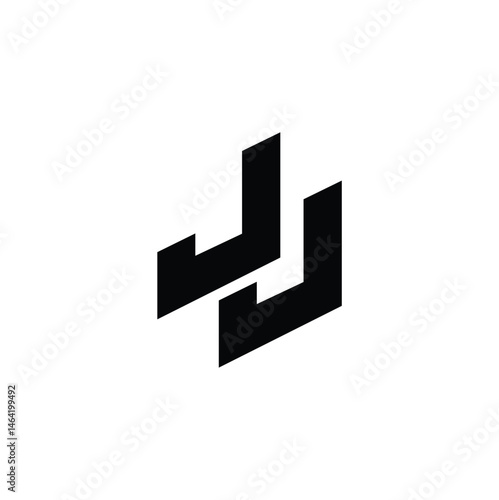 Free Download JJ monogram logo design letter text name symbol monochrome logotype alphabet character simple logo - GFXLoad