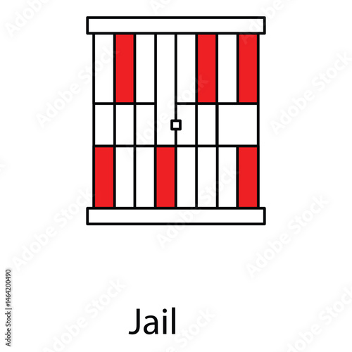 Legal vector Icon design Depicting Jail and Imprisonment